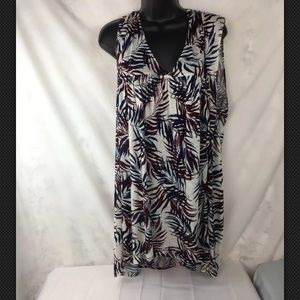 Lucky Brand 3X Top Floral Sleeveless Women Tunic